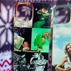 Apple Green and Black Collage Phone Case